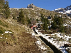  Le chantier a atteint la partie superieure de la rigole